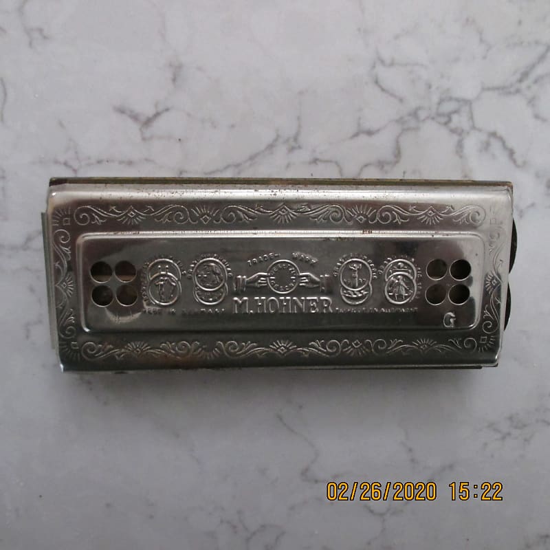 Hohner Echo Bell Metal Reeds Vintage Harmonica Made in Germany image 1