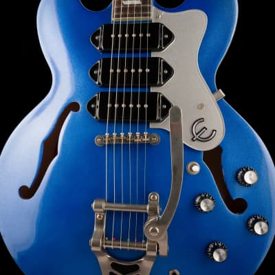 Used Epiphone Limited Edition Riviera Custom P93 Royale Chicago Blue Pearl with Gig Bag image 6