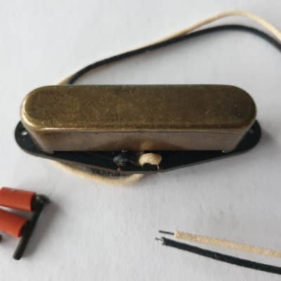 Telecaster guitar relic antique brass alnico 5 neck pickup image 2