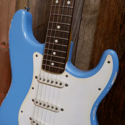 Keith Holland Customs S-ANS #1316 - Taos Turquoise Nitro with Hard Case image 7