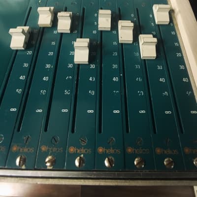 Helios Vintage 12 Channel mixing console ex The Who Ramport Studios 1971 Aqua Blue Green image 10