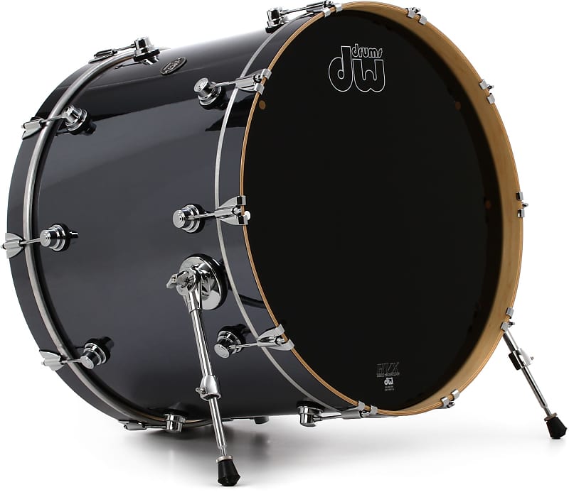 DW Performance Series Bass Drum - 18 x 24 inch - Chrome Shadow FinishPly image 1
