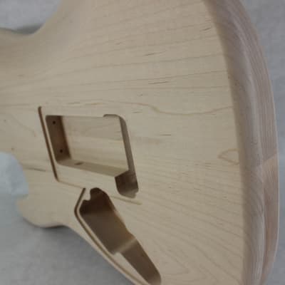 Unfinished Maple Hxx guitar body - fits Fender Strat Stratocaster neck Floyd Rose J1388 image 5
