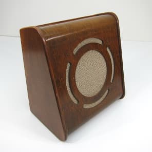 Vintage RCA 1950s Speaker Cabinet with 12" Utah Co Ax G12J3 Brown Birch Finish Original Grill Cloth image 3