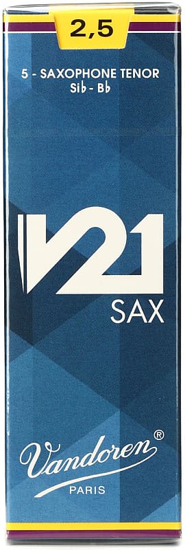 Vandoren SR8225 - V21 Tenor Saxophone Reeds - 2.5 (5-pack) image 1