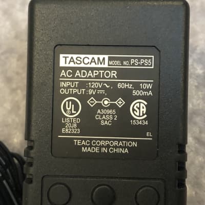 Tascam P5-PS5 9V 500mA Positive Center Power Supply image 3
