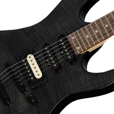 USED Kramer - Striker - Electric Guitar - Figured HSS - Laurel Fingerboard - Stoptail - Transparent Black image 3