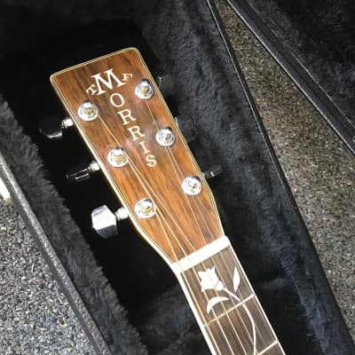 Morris LF-5 Tree of Life acoustic guitar in sunburst made in Japan 1980s in excellent condition with hard case . image 16