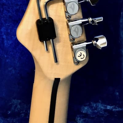 Vigier Excalibur Custom NAMM 2020 Deep Blue Flame Top Electric Guitar & Hiscox Hardshell Case image 8