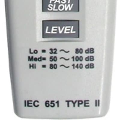 Galaxy Audio CM-140 Check Mate SPL Meter for Acoustic Measurement with Included Windscreen and Battery - White image 1