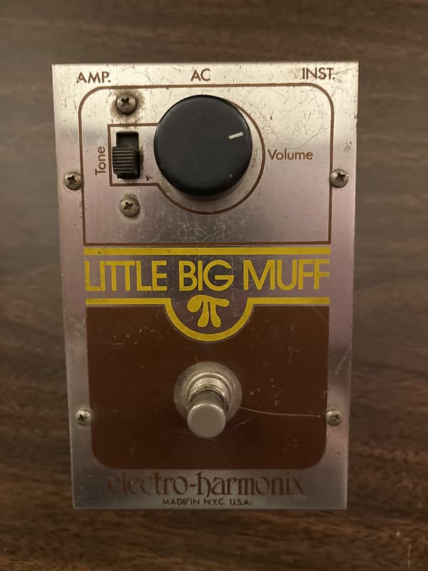 Electro-Harmonix Little Big Muff 1970s - Silver/Brown/Yellow image 1