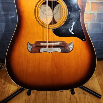 Vintage 1970s Framus Texan 5/296 12-String Acoustic Sunburst image 7