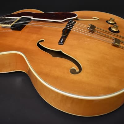 c. 1950s Epiphone DeLuxe "Emperor" Natural Finish Archtop w/OHSC image 11