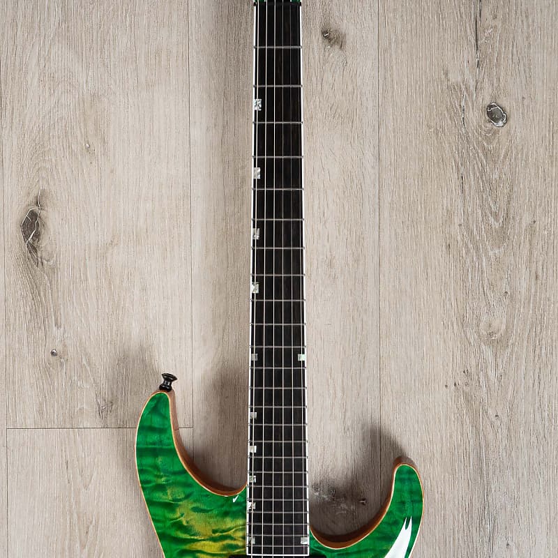 ESP USA Horizon-II Guitar, Quilted Maple Top, EMG 81-X / 85-X Pickups, Lime  Burst