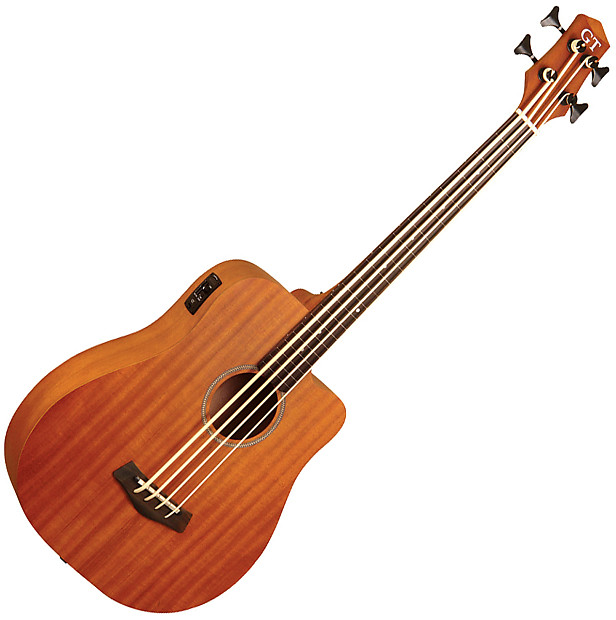 Gold Tone M-Bass25/FL Micro 25" Scale Fretless Acoustic/Electric Bass Natural image 1