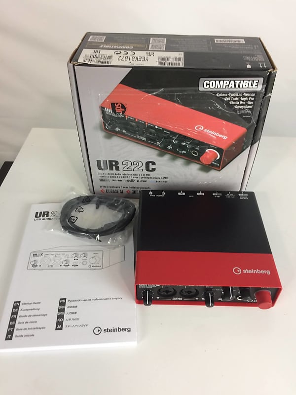 Open Box Steinberg UR22C RD 2IN/2OUT USB3.0 Type C Audio Interface, Fire