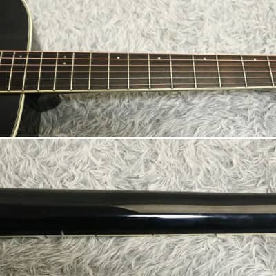2011 made Solid Spruce top High quality Acoustic Guitar Jamse JF-400 Black image 18
