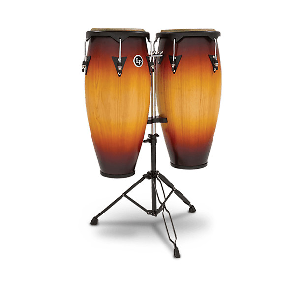 Latin Percussion LP646NY-VSB City Series 10" / 11" Conga Set w/ Stand image 1