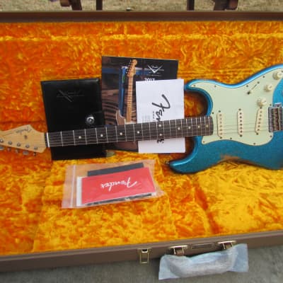 Fender Stratocaster 2017 Custom Shop 60's Journeyman Relic Blue Sparkle Closet NOS image 10