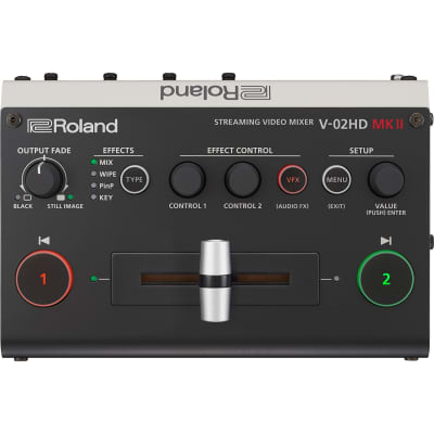 Roland V-02HD MK II Streaming 2-Channel Multi-Format Video Mixer, Video Effects
