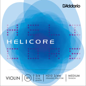 D'Addario H310-3/4M Helicore 3/4 Scale Violin Strings - Medium Tension