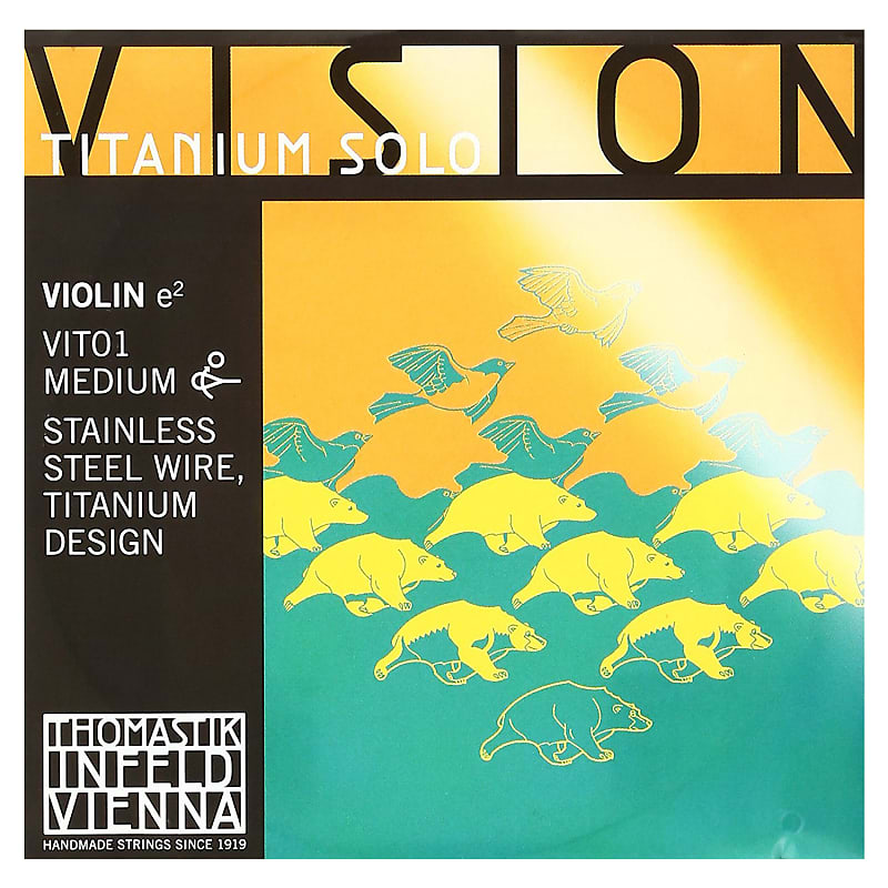 Thomastik-Infeld	VIT01 Vision Titanium Solo Titanium-Design Stainless Steel 4/4 Violin String - E (Medium) image 1