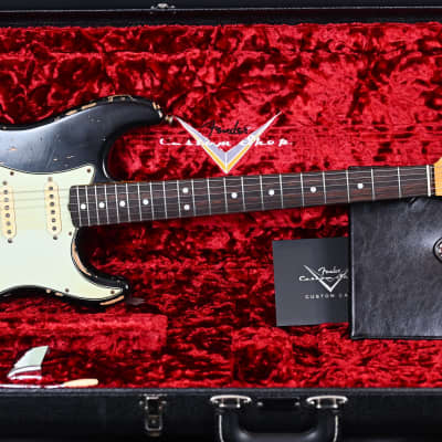 Fender '68 Landau Statocaster Jason Smith Masterbuilt from 2020 in Relic Black with original Hardcase image 11