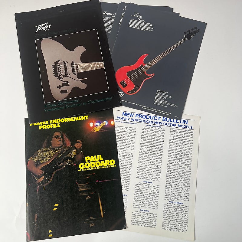 Peavey 1982 + 1988 Catalog Info Sheets + Paul Goddard Reverb