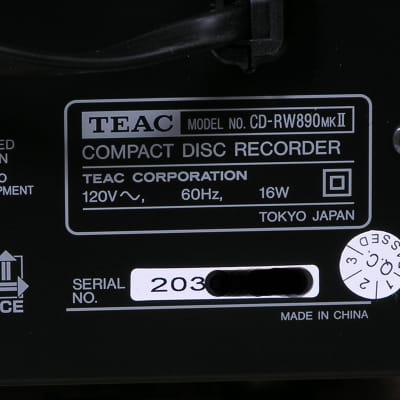 TEAC - CD-RW890MK2 - CD Recorder With Remote - 2020 Black | Reverb