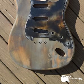 Hand-painted "aged" Alder Warmoth Strat body, ONE-OF-A-KIND image 1