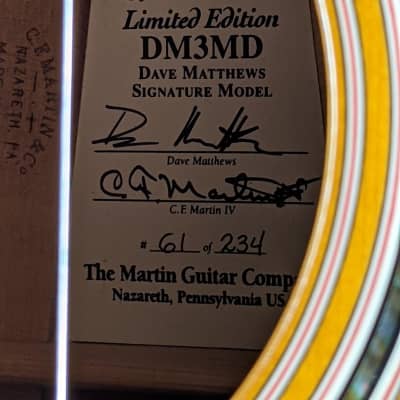 2000 Martin DM3MD Dave Matthews Signature Dreadnaught - #61 of 234! image 9