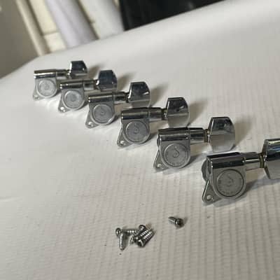 1980's Kramer Schaller Germany 45 Degree Chrome Tuners Tuning Pegs 6 In Line