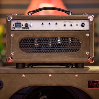 Two Rock Studio Signature 35 Watt Head with 1×12 Cabinet - Moss Green Suede Cane Grill image 9