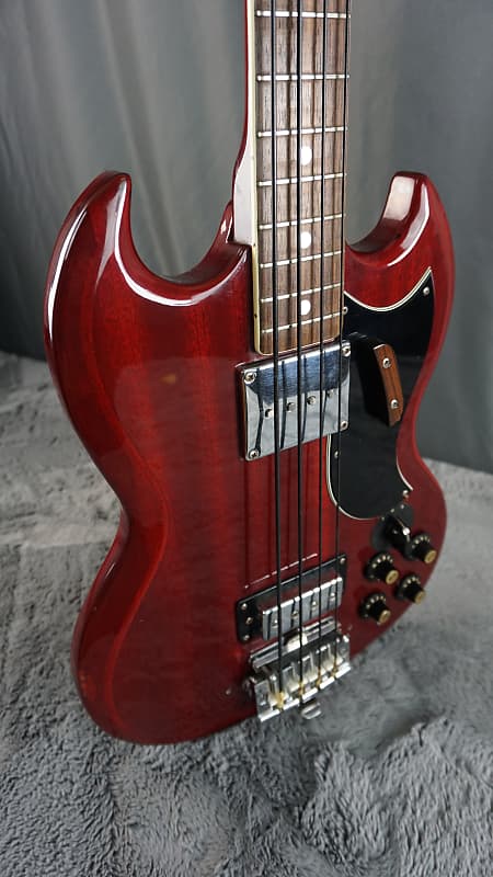 Gaban SG Bass - Cherry 4-String Bass Guitar image 1
