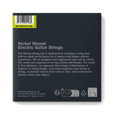 Dunlop Nickel Wound Medium Electric Guitar Strings 3 pack - 10-46 image 2