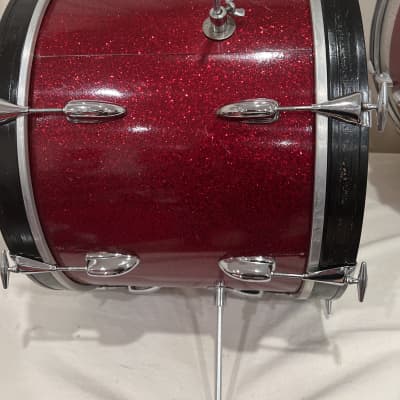 Slingerland  14”x20” Bass drum 1960s Red sparkles image 5