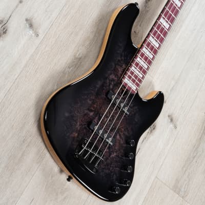 Mayones Jabba Custom 4 Bass, Purpleheart Fretboard, 5A Burl Maple, Trans Dirty Purple Burst Gloss image 2