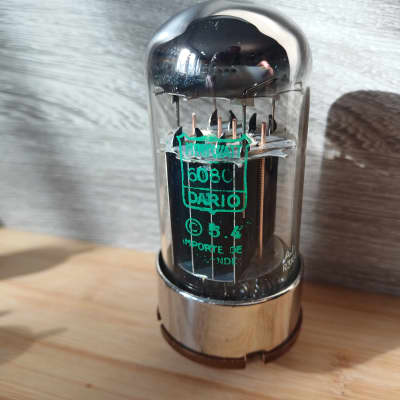 Super rare 1963  NOS MULLARD 6080 BLACK PLATE  triple mica Mitcham  PERFECT  balance super strong  Miniwatt label AJ1 model CV2984 6AS7 5998 image 2