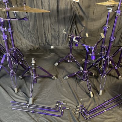 Rikki Rockett's Poison, Rockett Drum Works "Zombie" Kit: 22", 12", 14", 16", 6x14" Snare. Purple Hardware 2012 - Custom Graphics By Craig Fraser. SIGNED! image 25