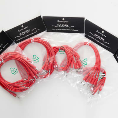 Erica Synths Braided & Soft Eurorack Patch Cables 20 cm (5 pcs) (Red) [Three Wave Music] image 3