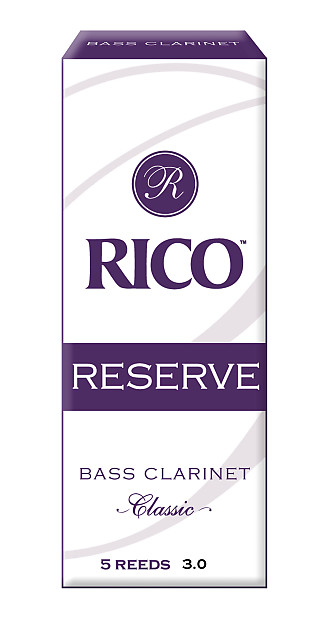 Rico RER0530 Reserve Classic Bass Clarinet Reeds - Strength 3.0 (5-Pack) image 1