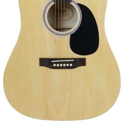 Fender Squier Dreadnought Acoustic Guitar - Natural w/ Hard Case image 2