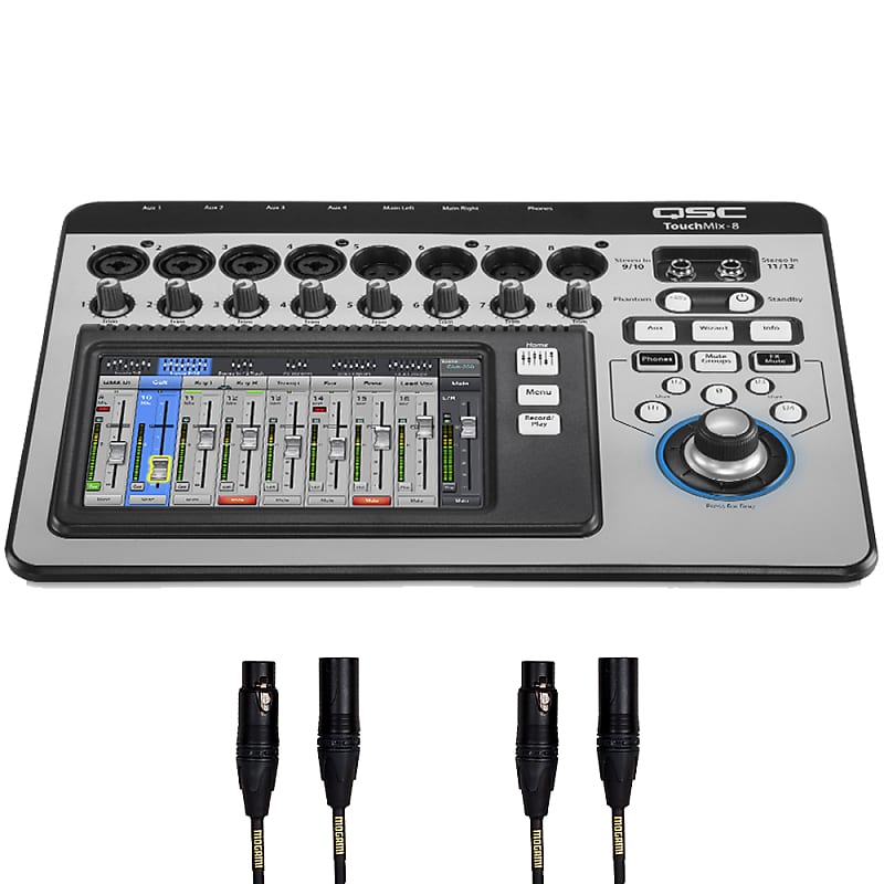 Qsc Touchmix-8 Touch-screen Digital Audio Mixer With 30 Ft 