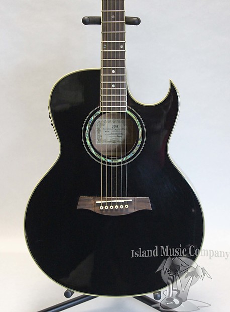 Ibanez JSA 5 Acoustic Electric Guitar Gloss Black Finish Reverb UK