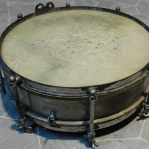 sehr alte Jazz steel snare drum TROMMEL + Stecken um 1930 image 3