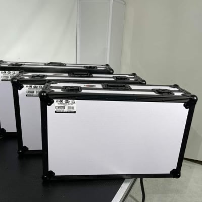 Pro X Fits Pioneer DDJ-1000SRT Case WHITE ON BLACK w/ Sliding Laptop Shelf & Wheels image 2