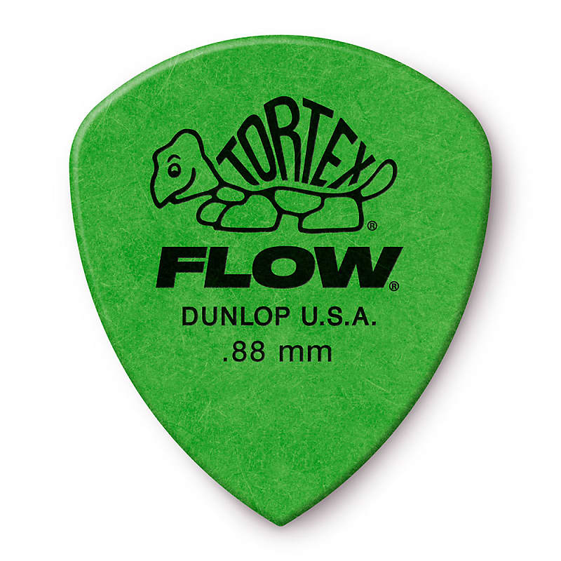 Dunlop 558P088 Tortex Flow Standard Pack, 12 Picks, 0.88mm, Green image 1