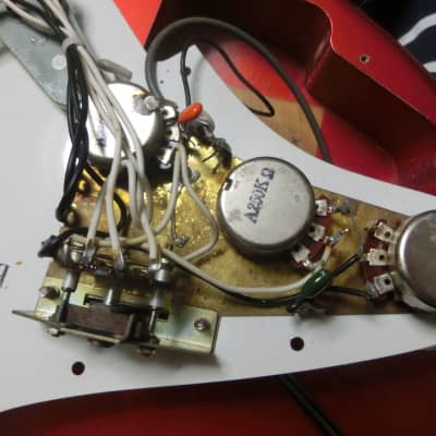 81' springy sound ST55 Candy Apple Red matching headstock stratocaster copy Fujigen  Japan vintage image 12