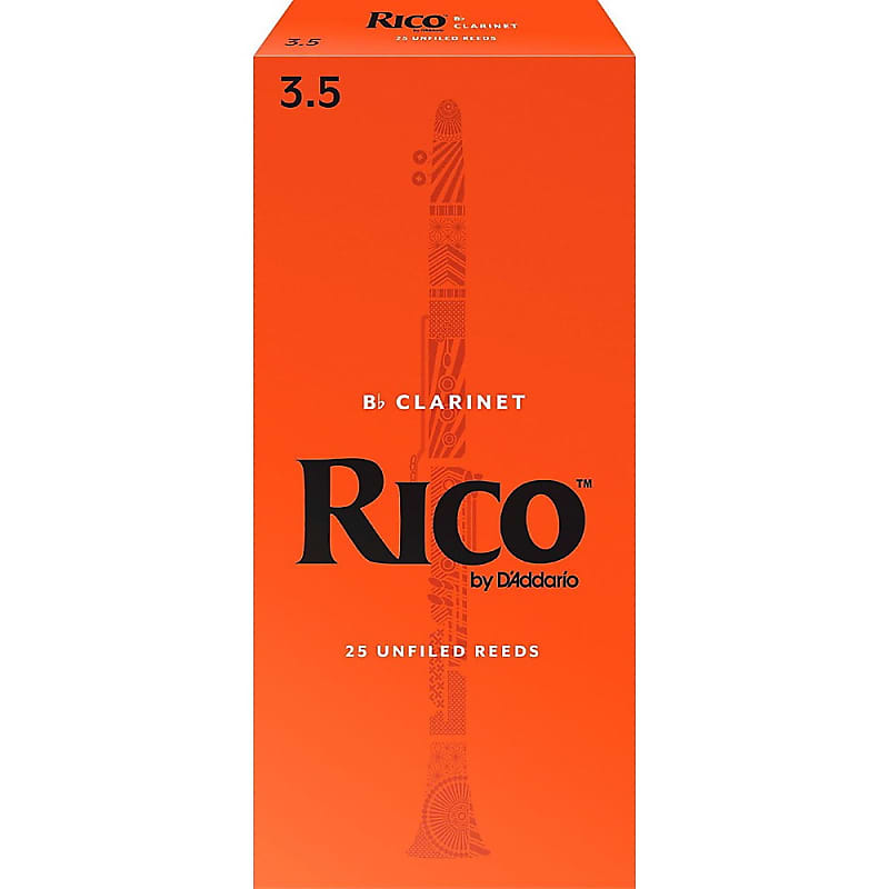 Rico Bb Clarinet Reeds, Box of 25 Strength 3.5 image 1