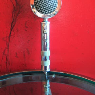 Vintage RARE 1940's Astatic D-104 crystal "Lollipop" microphone Chrome w handle image 1